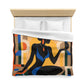 Rising Sun Black Woman Abstract Art Microfiber Duvet Cover
