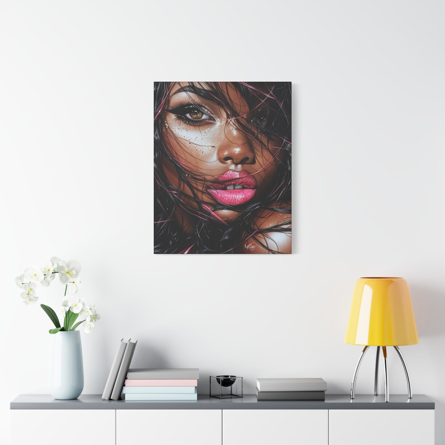 I'm Parched Afrocentric Black Woman Art Canvas Wall Print