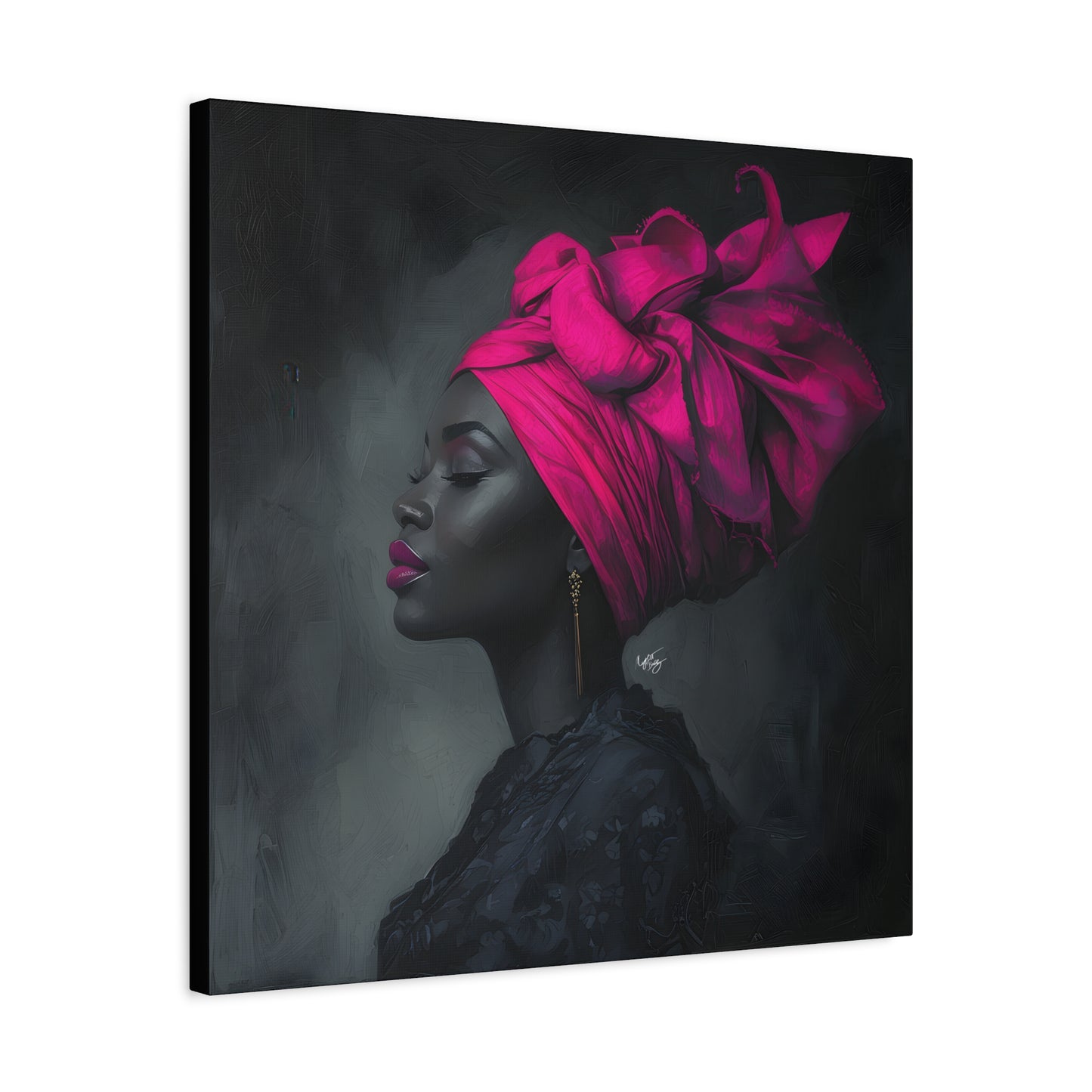 So Still Black Woman Wall Canvas Art