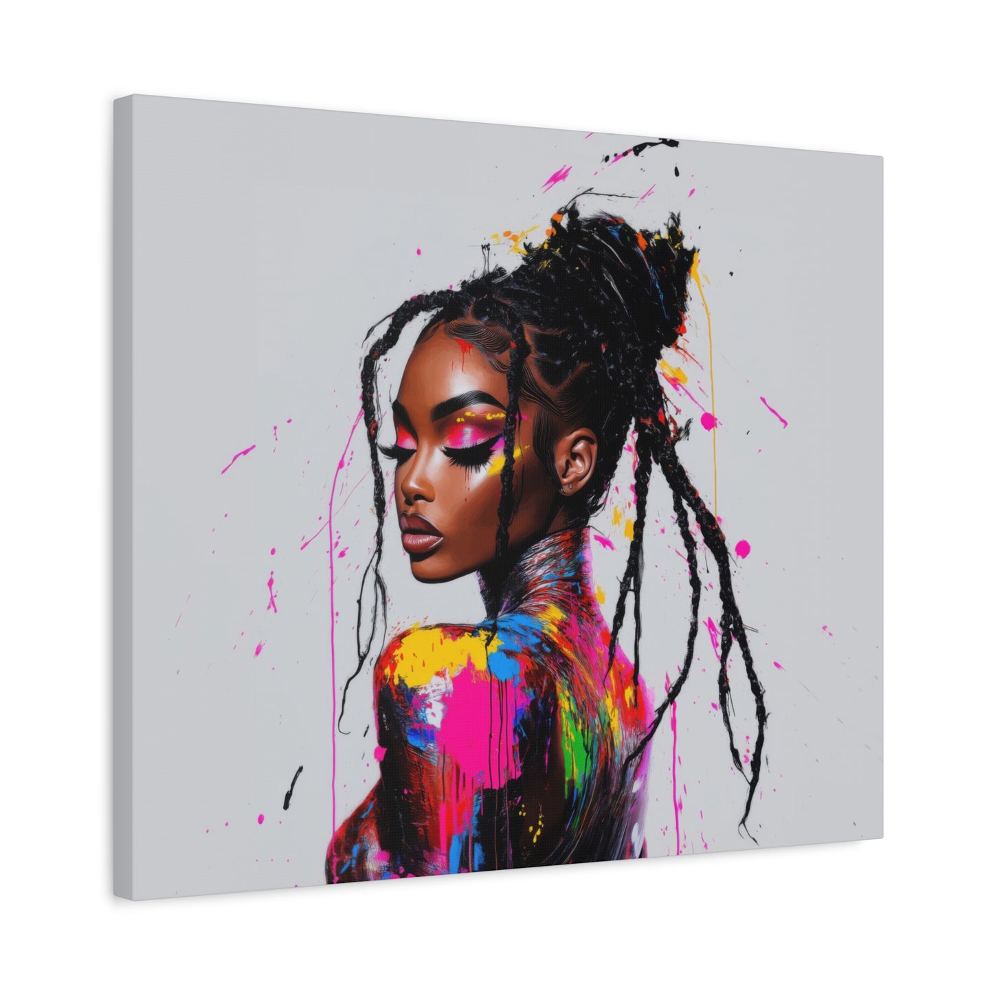 Confidence Afrocentric Black Woman Inspirational Spiritual Art Canvas Wall Print