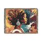 Glorious Autumn Vibes Black Woman Afrocentric Art Woven Throw Blanket