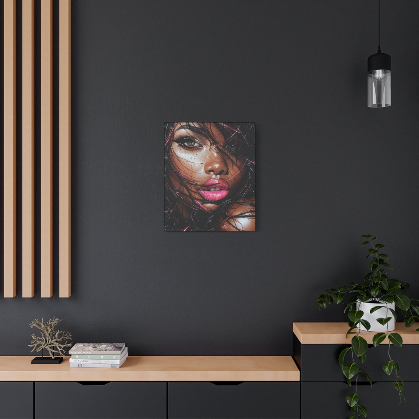 I'm Parched Afrocentric Black Woman Art Canvas Wall Print