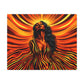 Autumn Rises Black Woman Art Canvas Wall Print