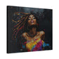Euphoria Afrocentric Black Woman Abstract Art Canvas Wall Print