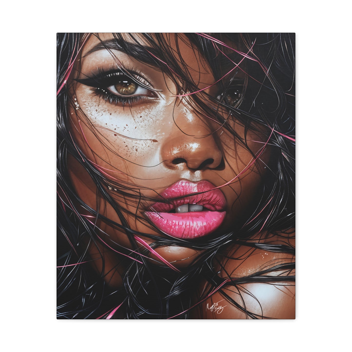 I'm Parched Afrocentric Black Woman Art Canvas Wall Print