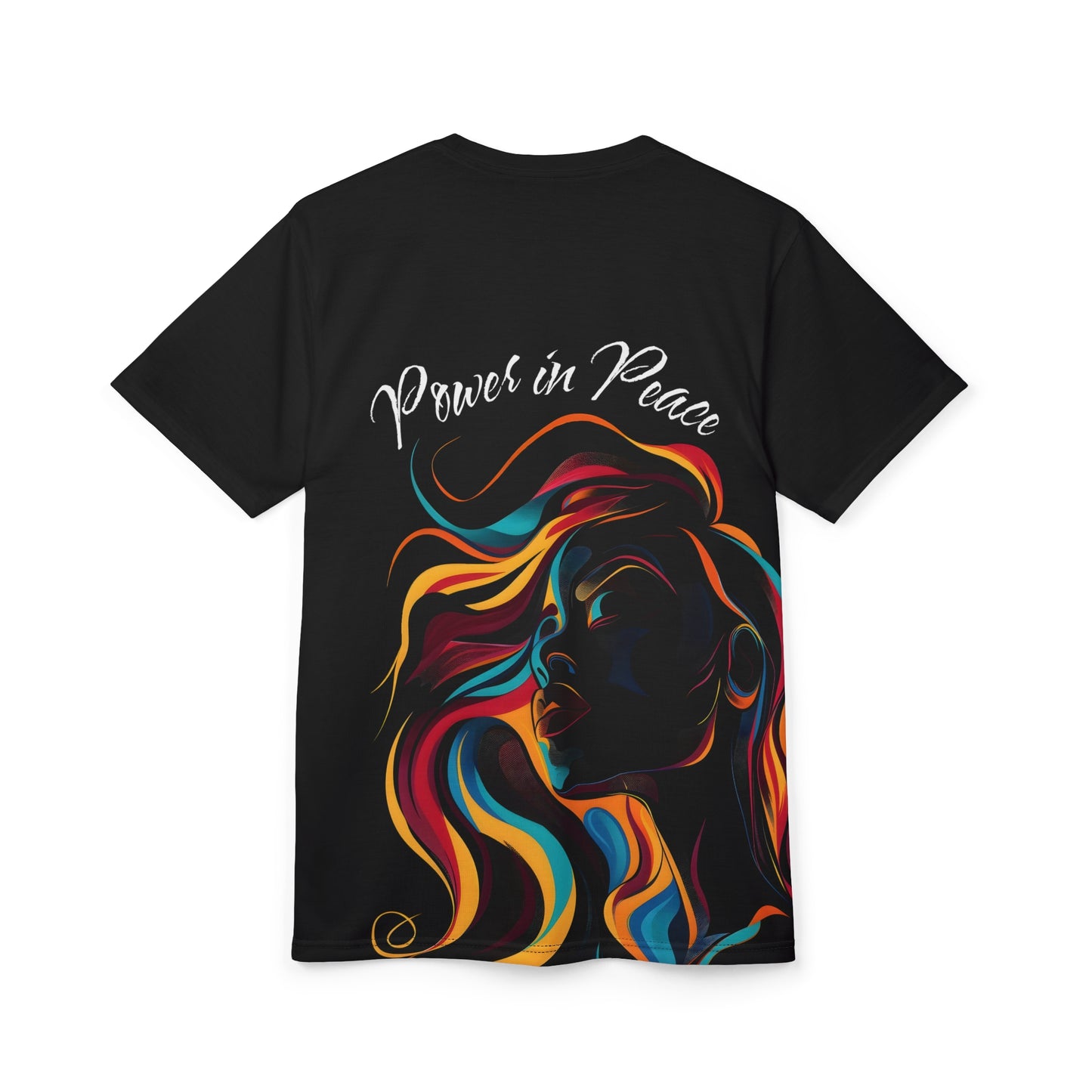 Power In Peace Statement Trendy Black Woman Streetwear Unisex Graphic Tee T-Shirt
