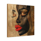 Enswirled Afrocentric Black Woman Abstract Art Canvas Wall Print