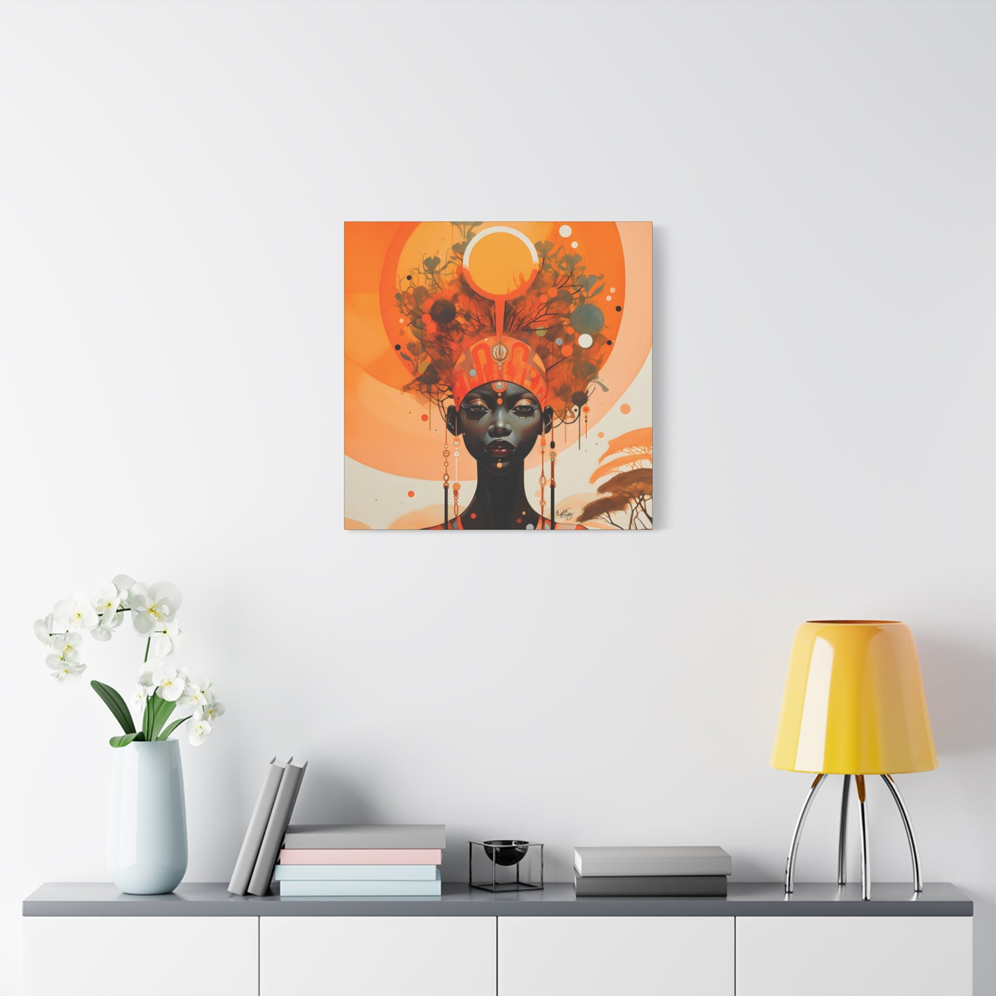Beautiful Autumn Afternoon Black Woman Art Canvas Wall Print - Xtreme Shopper