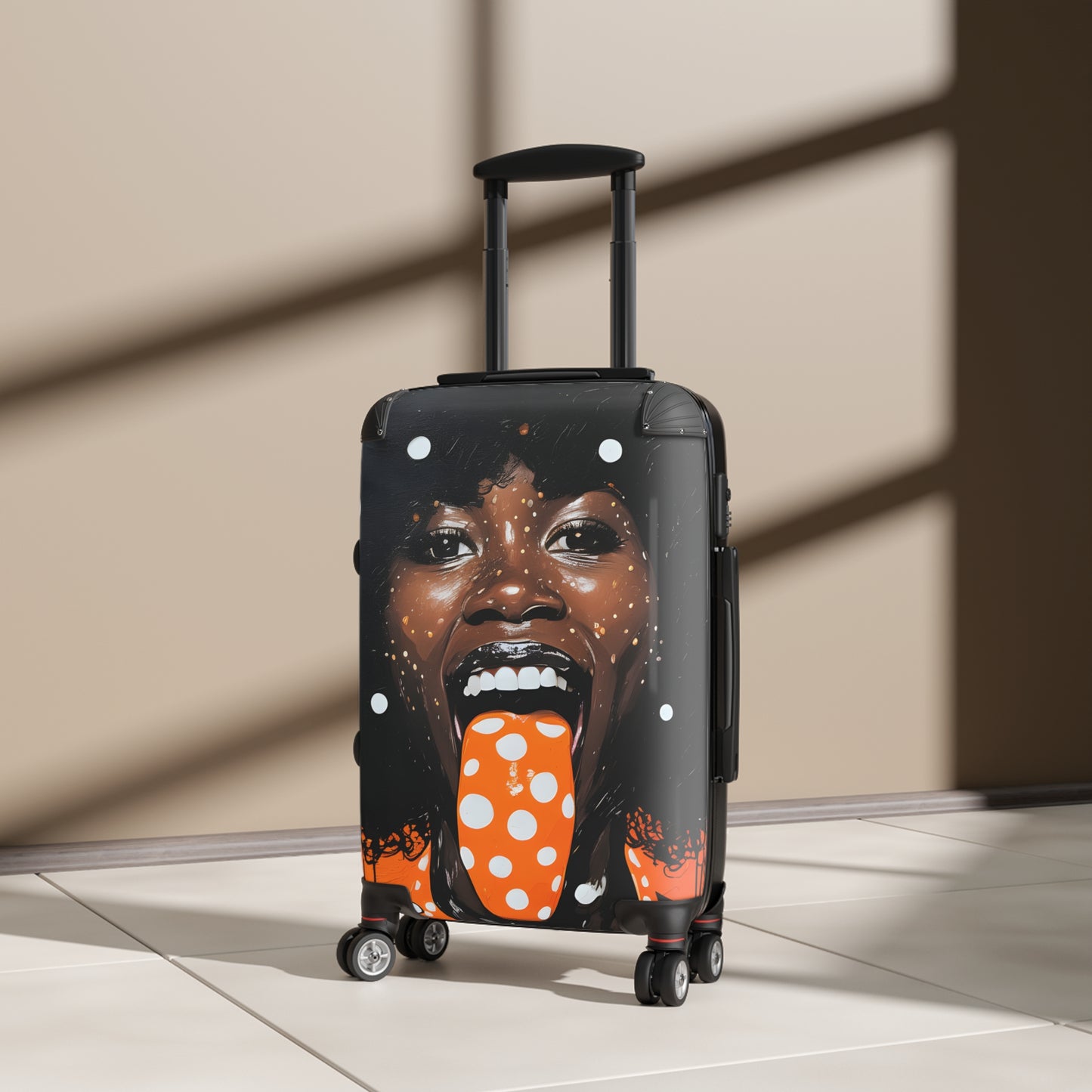 Gossip Girl Black Woman Art Hardshell Hardside Lockable Spinner Suitcase