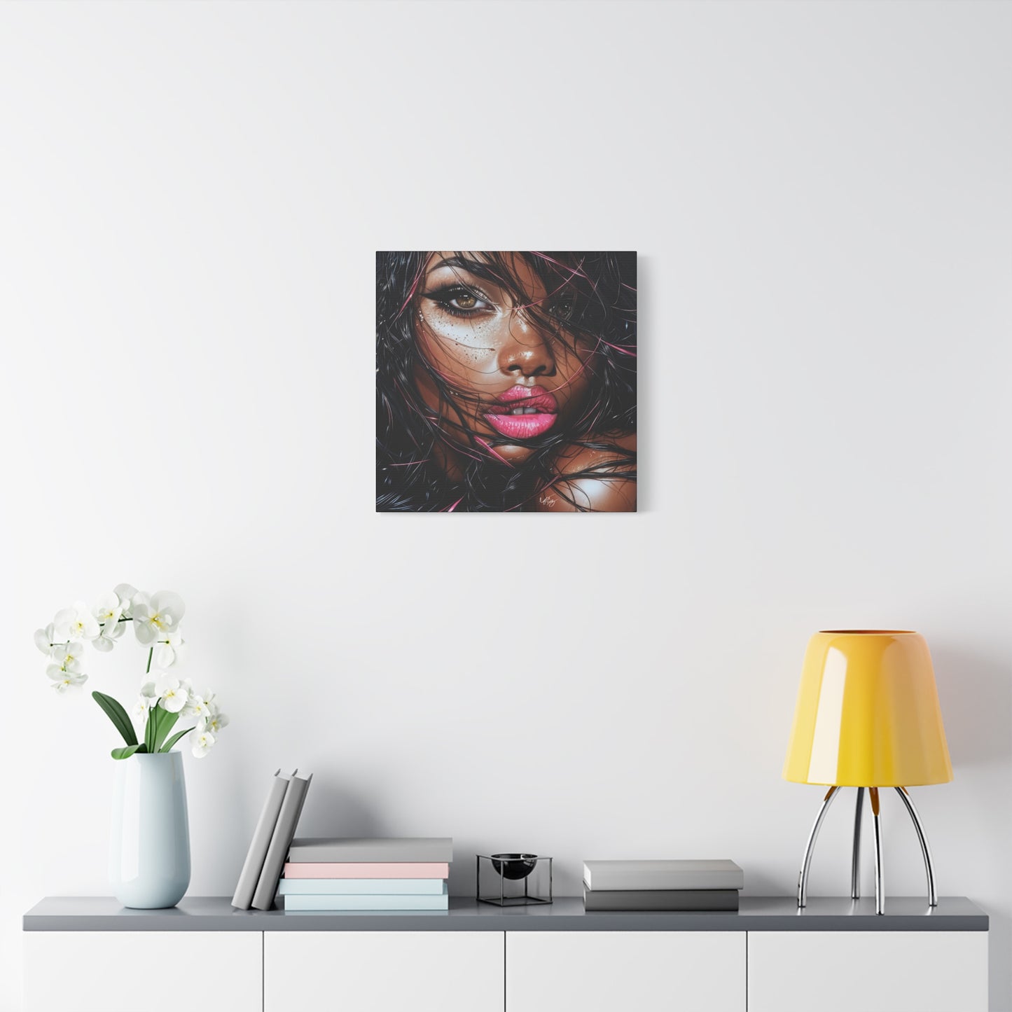I'm Parched Afrocentric Black Woman Art Canvas Wall Print