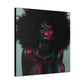 Sometimes It's A Little Hot Afrocentric Black Woman Art Canvas Wall Print