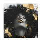 Gold Is My Passion Afrocentric Black Woman Abstract Art Canvas Wall Print