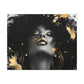 Gold Is My Passion Afrocentric Black Woman Abstract Art Canvas Wall Print
