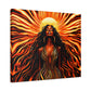 Sunkissed Afrocentric Black Woman Abstract Art Canvas Wall Print