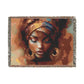 As I Emerge Black Woman Art Woven Throw Blanket