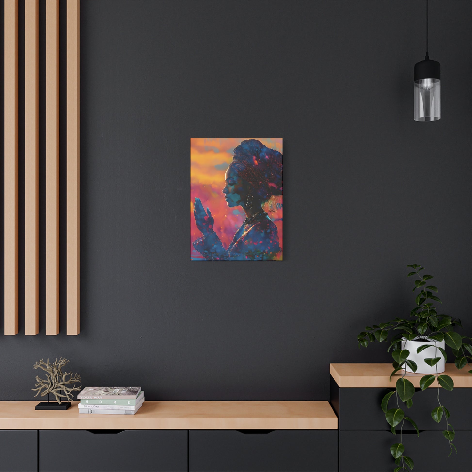 Manifest It Afrocentric Black Woman Art Canvas Wall Print - Xtreme Shopper