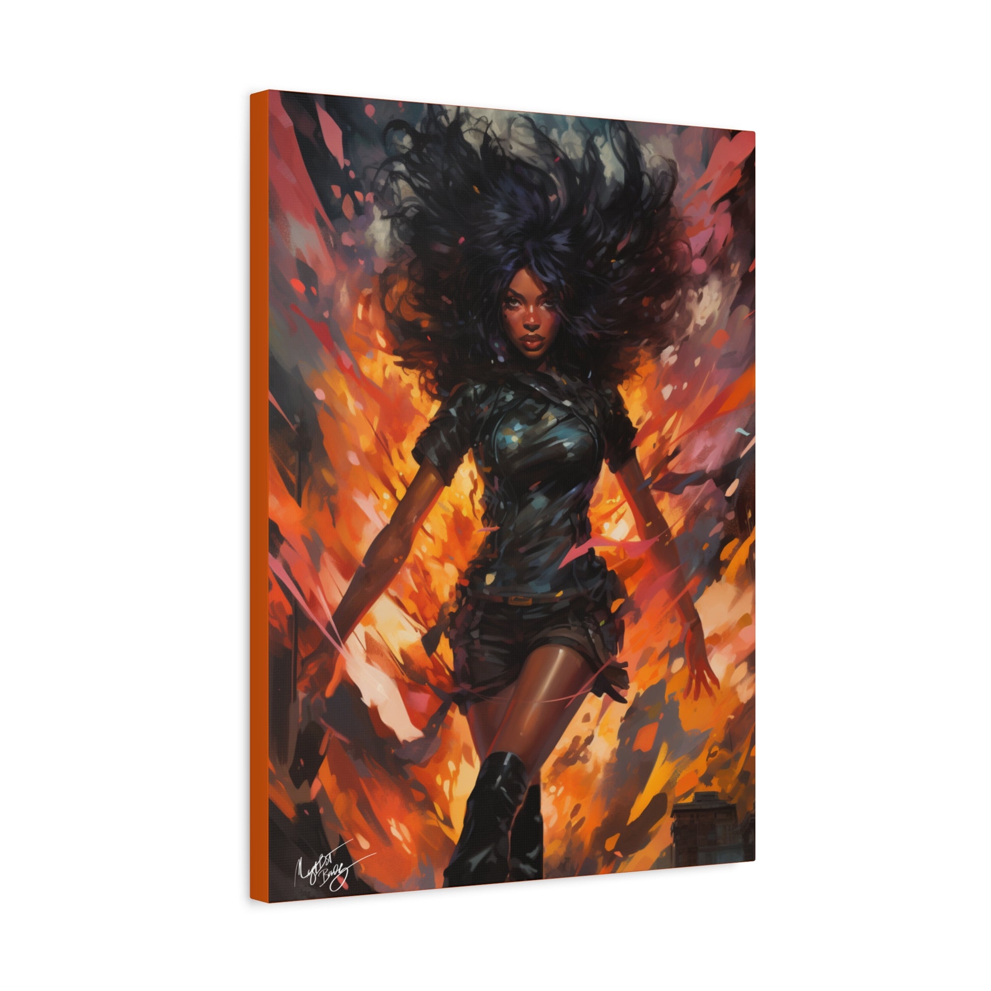 You Gonna Learn Today Gamer Fantasy Abstract Black Woman Artwork Canvas Wall Print - Xtreme Shopper