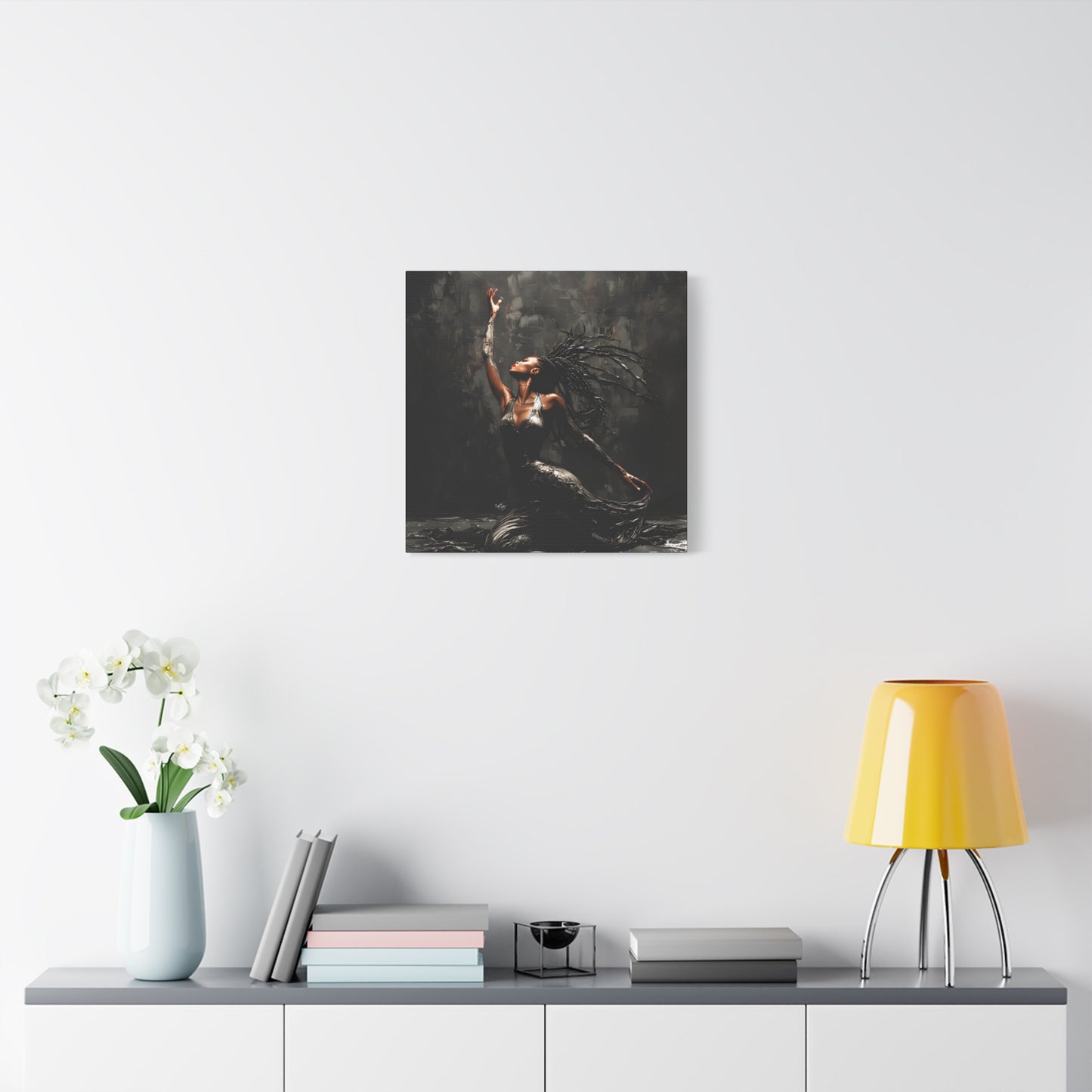Dance In The Dark Afrocentric Black Woman Art Canvas Wall Print