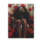 Like A Rose Black Woman Art Canvas Wall Print