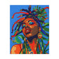 I'm Feeling It Afrocentric Black Woman Abstract Art Canvas Wall Print
