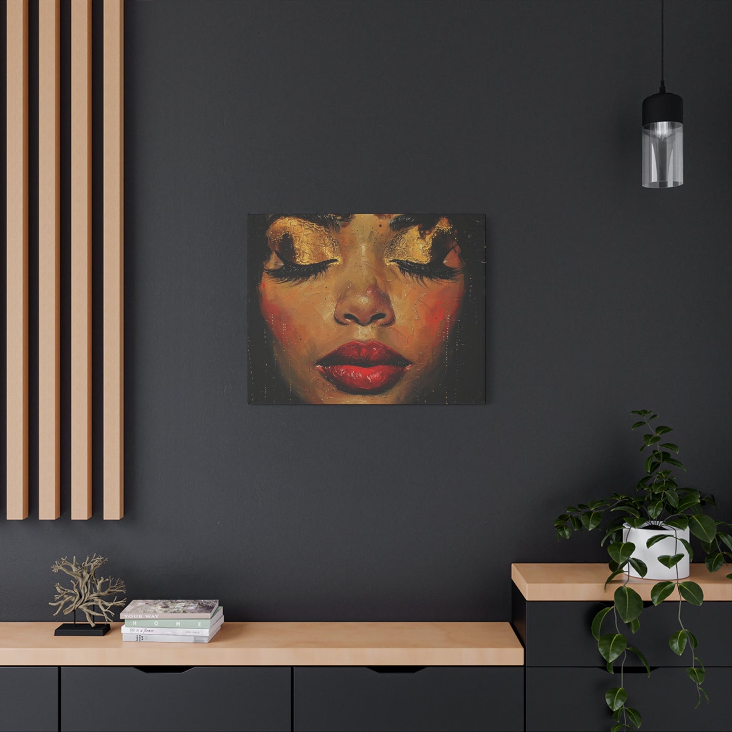 Just Meditate On It Black Woman Art Canvas Wall Print