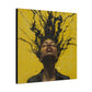 Hype Afrocentric Black Woman Art Canvas Wall Print