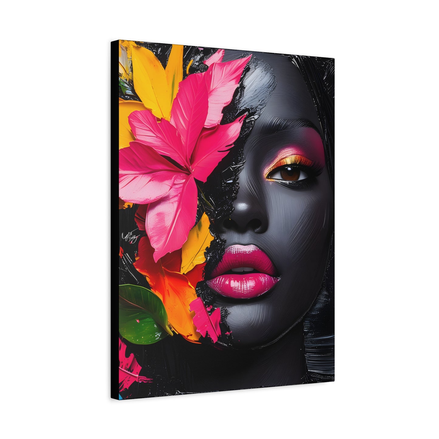 Everything is Beautiful Afrocentric Black Woman Art Canvas Wall Print