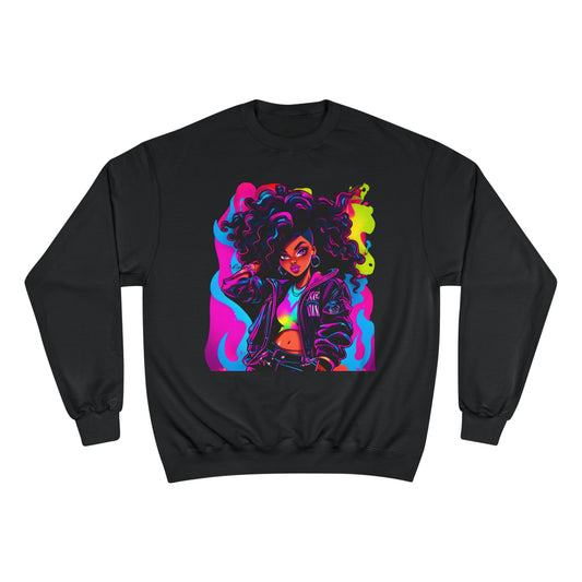 I'm A Fly Girl Black Woman Graphic Art Champion Sweatshirt