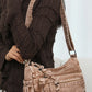 Trendy Adjustable Strap Denim Crossbody Bag