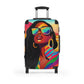 Vacay Vibes Black Woman Art Hardshell Hardside Lockable Spinner Suitcase Luggage