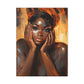 Hello Afrocentric Black Woman Art Canvas Wall Print
