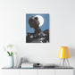 Moonstruck Afrocentric Black Woman Abstract Art Canvas Wall Print
