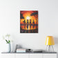 All Together Now Afrocentric Black Woman Abstract Art Canvas Wall Print