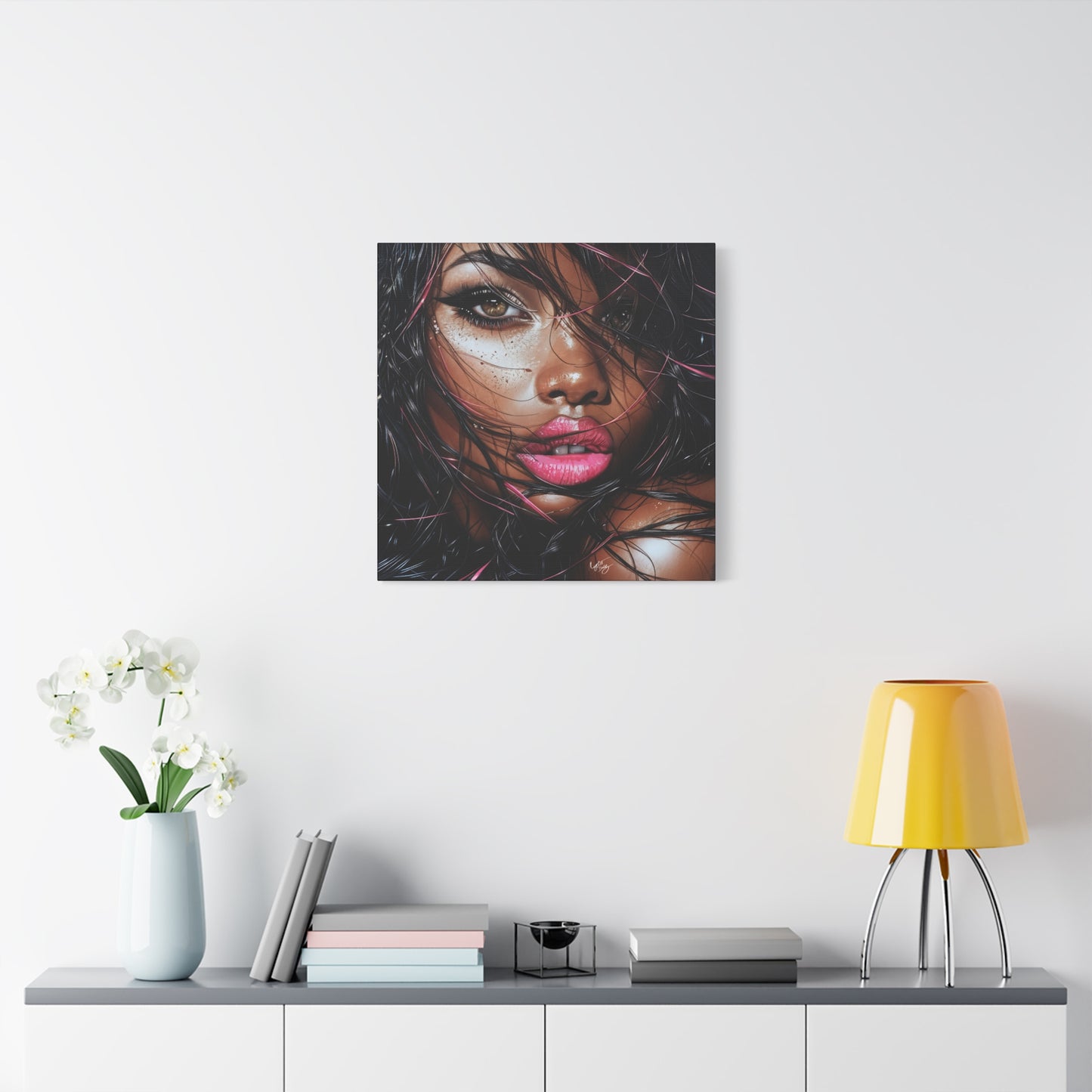 I'm Parched Afrocentric Black Woman Art Canvas Wall Print