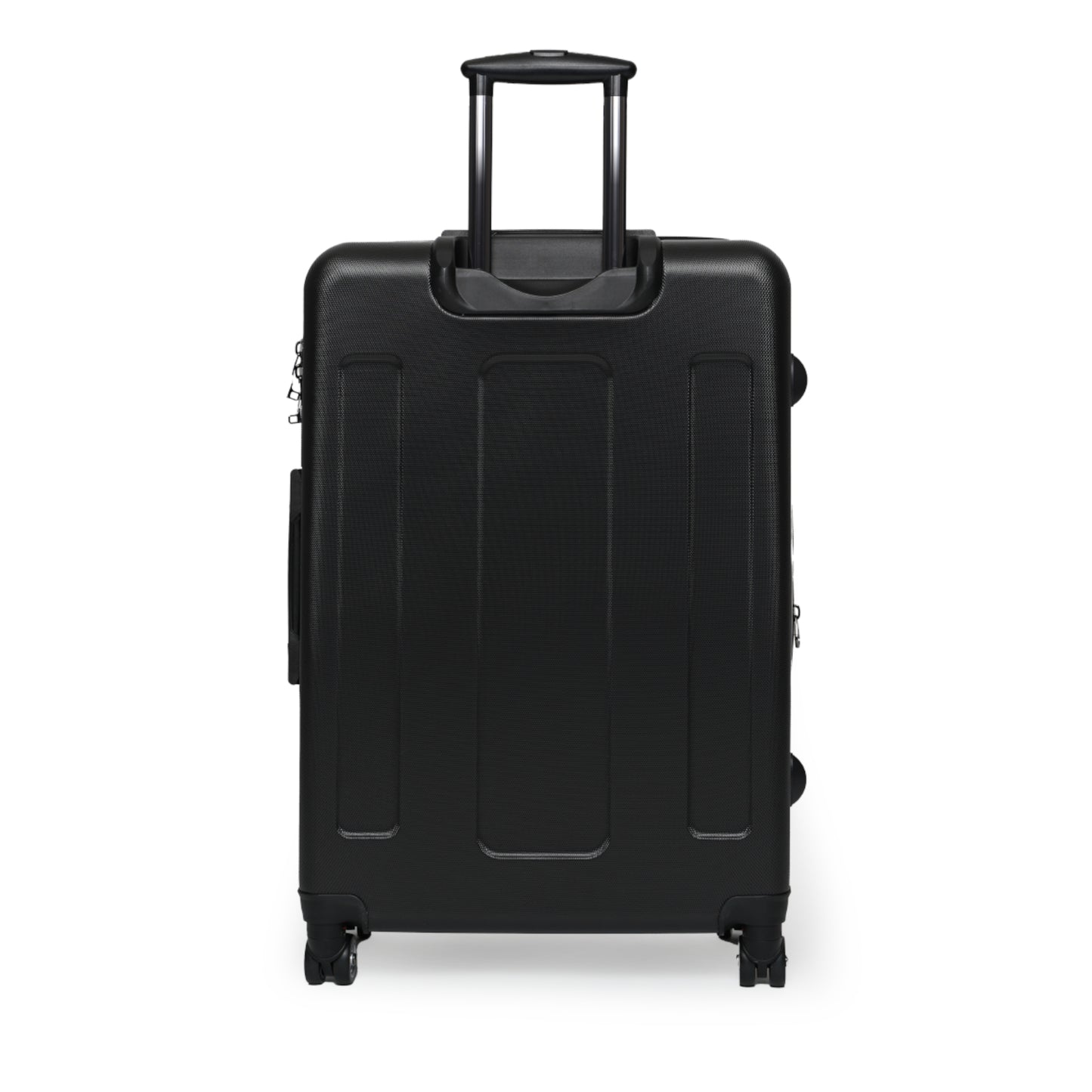 Universe Of Flowers Black Art Hardshell Hardside Lockable Spinner Suitcase Luggage
