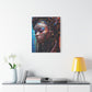 Princess Of The Past and Future Afrocentric Afrofuturism Abstract Black Artwork Canvas Wall Print