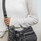 Trendy Adjustable Strap Denim Crossbody Bag