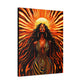 Sunkissed Afrocentric Black Woman Abstract Art Canvas Wall Print