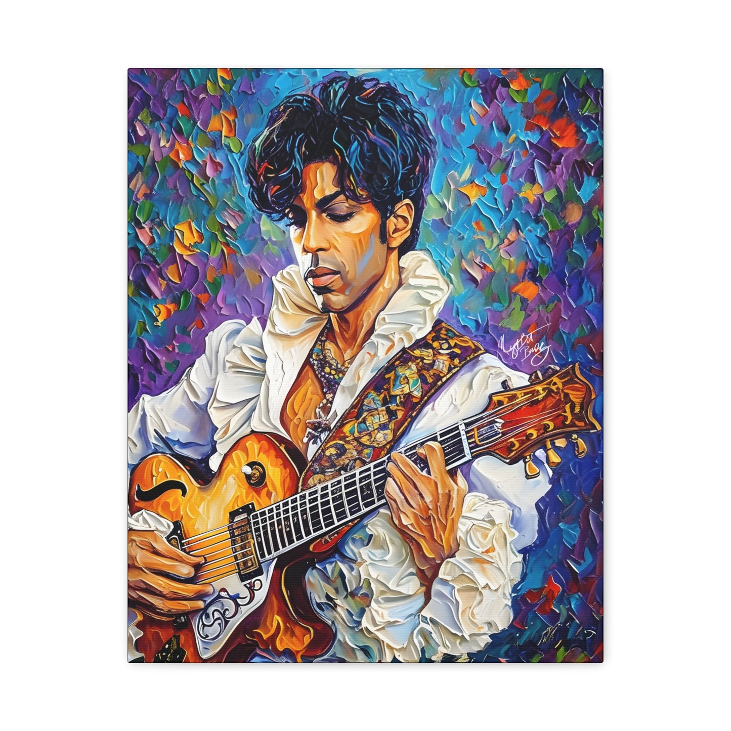 Prince The Artist Afrocentric Black Man Art Canvas Wall Print