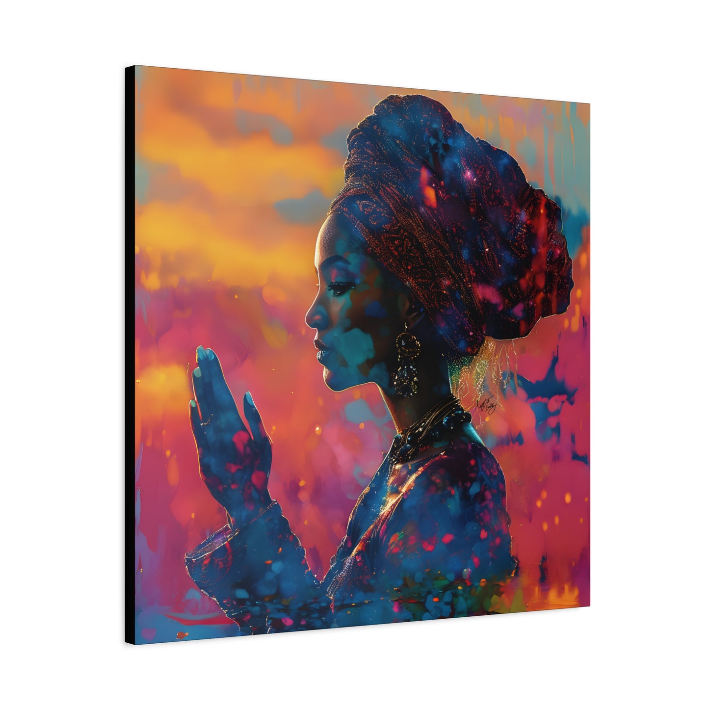 Manifest It Afrocentric Black Woman Art Canvas Wall Print - Xtreme Shopper