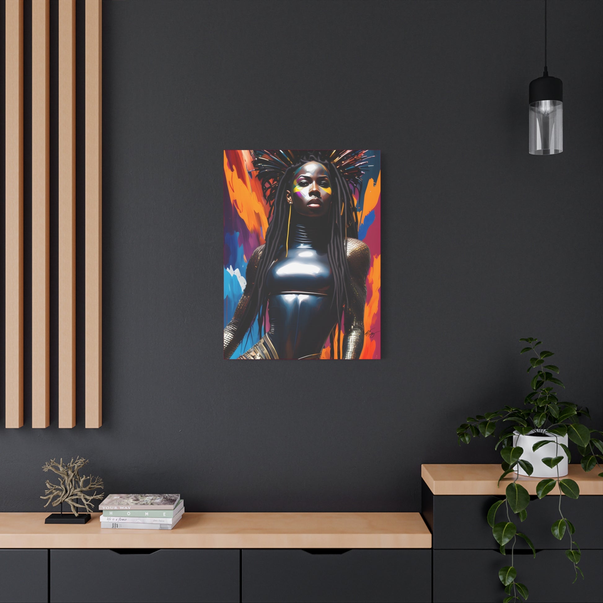 You Can't Take My Crown Abstract Black Woman Artwork Canvas Wall Print - Xtreme Shopper
