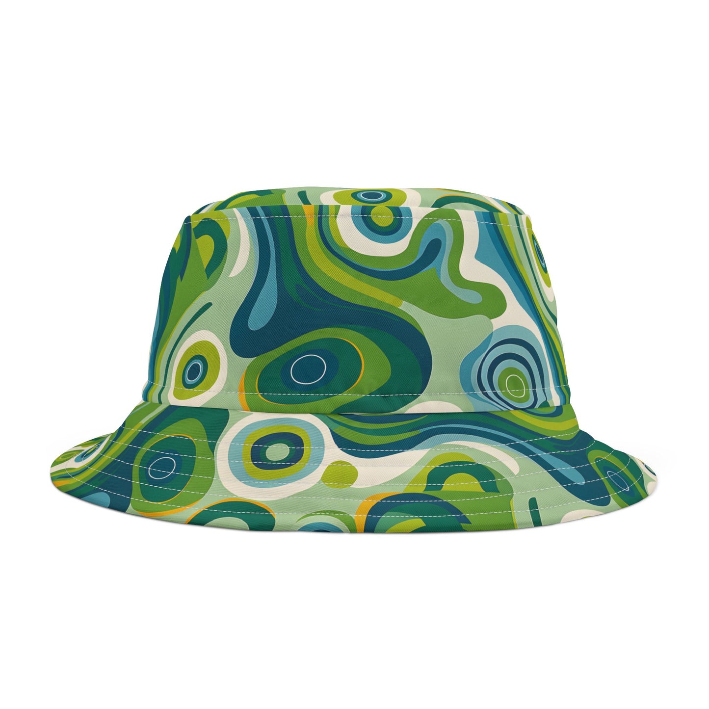 Psychedelic Swirl Festival Print Unisex Bucket Beach Hat