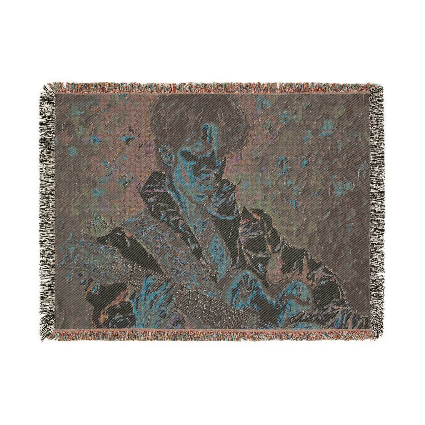 For The Love Of Prince Black Celebrity Art Woven Throw Blanket