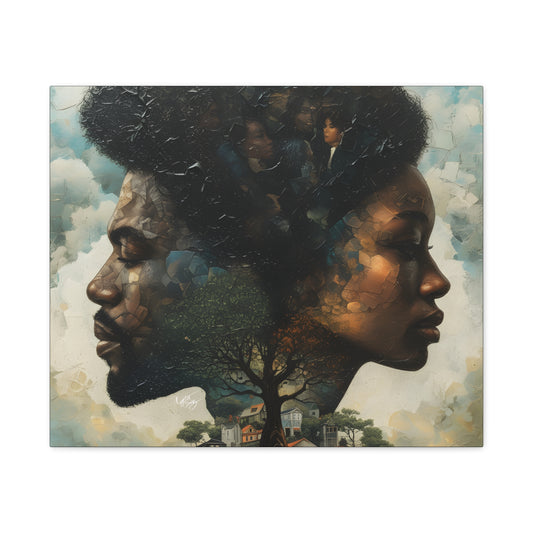 Together We Grow Afrocentric Black Art Canvas Wall Print - Xtreme Shopper