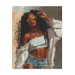 Never Let Them See You Sweat Afrocentric Black Woman Art Canvas Wall Print
