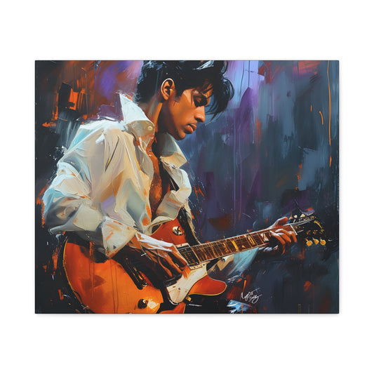 Prince In Concert Afrocentric Black Art Canvas Wall Print