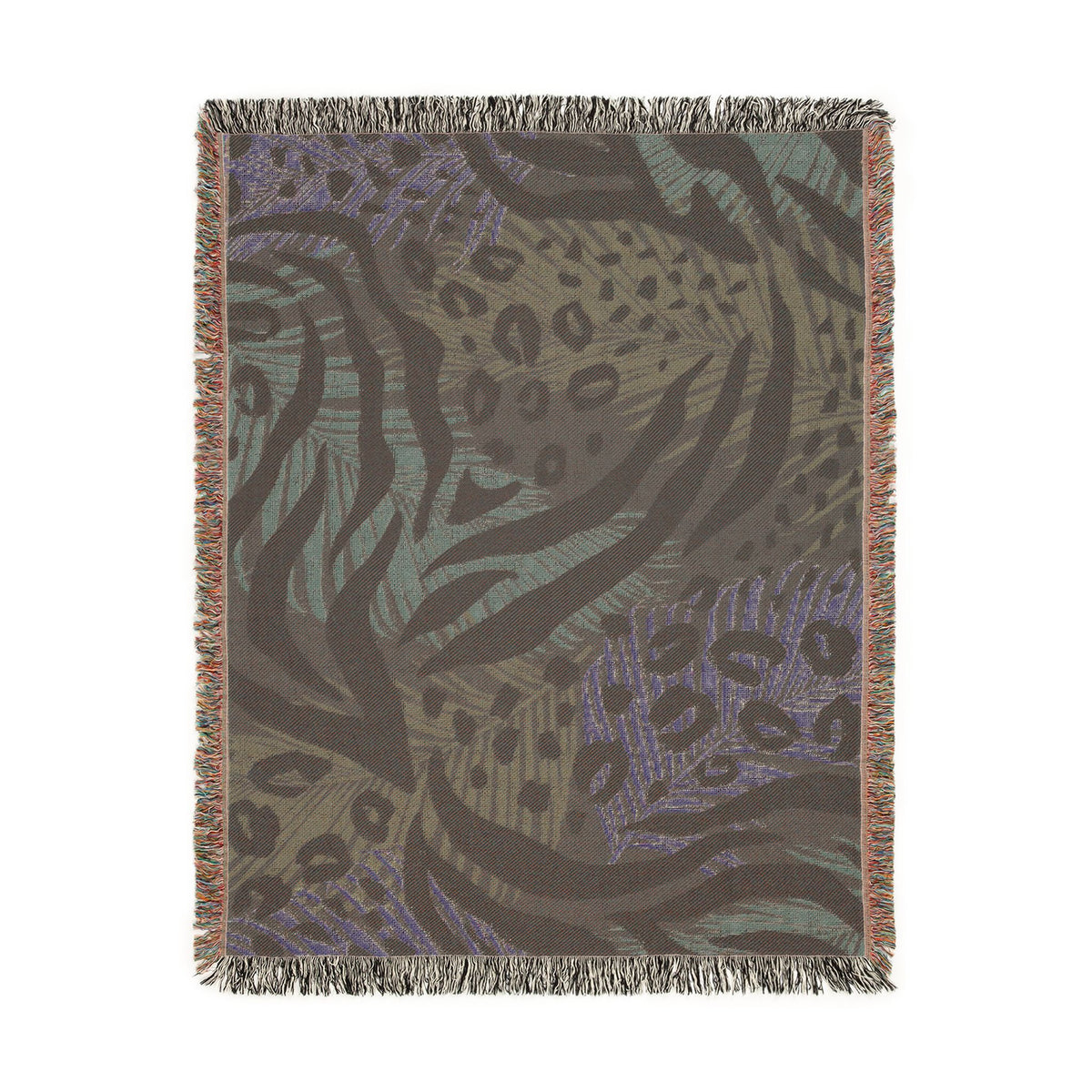 Neon Jungle Woven Throw Blanket