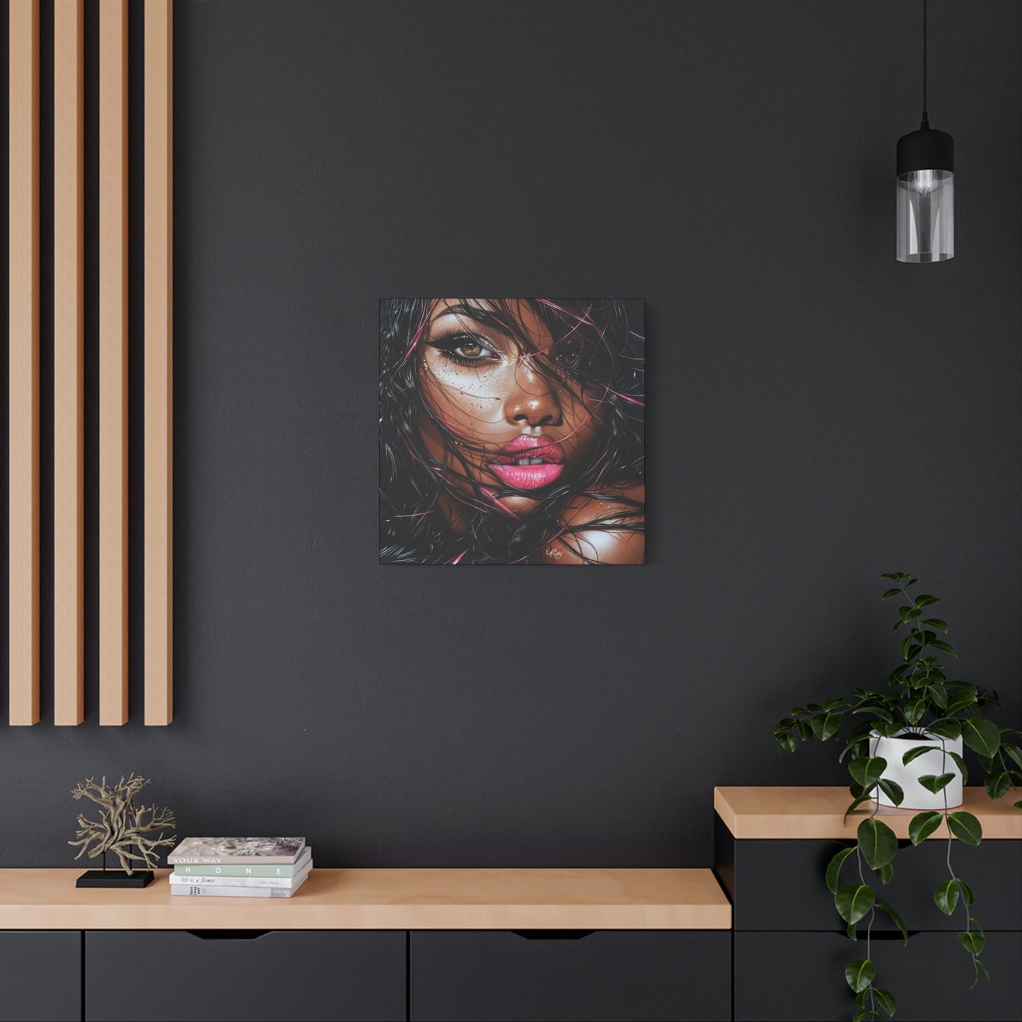 I'm Parched Afrocentric Black Woman Art Canvas Wall Print