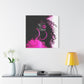 This Pink Is A Mood Afrocentric Black Woman Art Canvas Wall Print