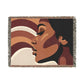Shades of Peace Afrocentric Black Woman Abstract Art Woven Throw Blanket